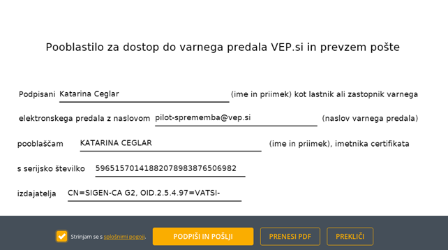 Dodajanje osebe zaupanja 4 Slika4