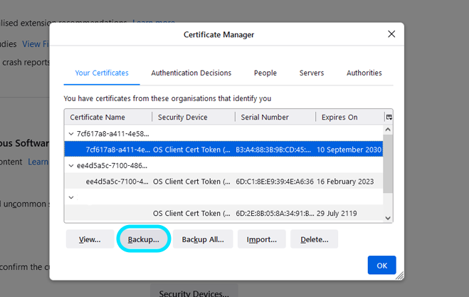 import certificate to windows 3